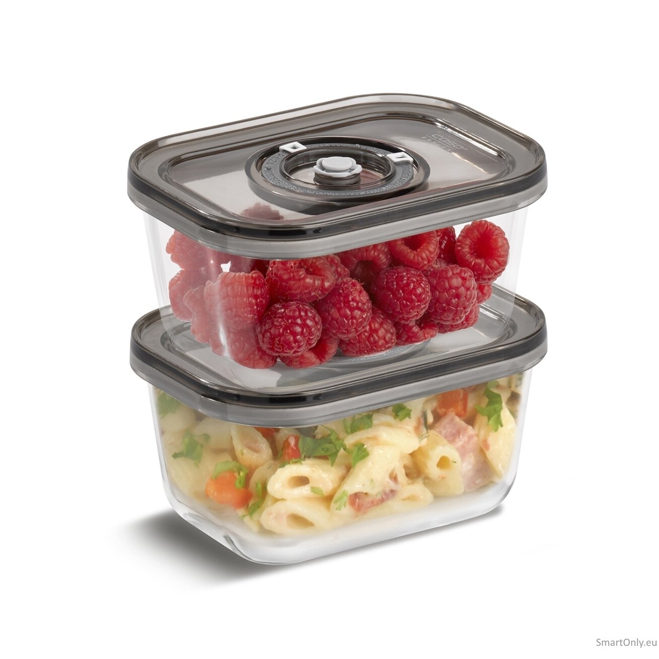 Caso | Glass Vacuum Containers with Plastic Lid (2 pcs) | VacuBoxx Eco-Duo S | Transparent 2