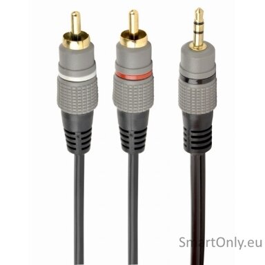 Cablexpert 3.5 mm stereo plug to 2xRCA plugs, gold-plated connectors, 1.5 | CCA-352-1.5M