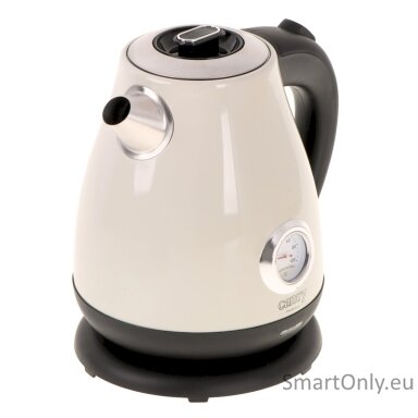 Camry Kettle with a thermometer CR 1344 Electric 2200 W 1.7 L Stainless steel 360° rotational base Cream Camry Kettle with a thermometer CR 1344 Electric 2200 W 1.7 L Stainless steel 360° rotational base Cream