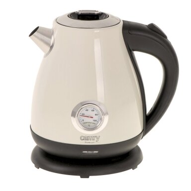 Camry Kettle with a thermometer CR 1344 Electric 2200 W 1.7 L Stainless steel 360° rotational base Cream Camry Kettle with a thermometer CR 1344 Electric 2200 W 1.7 L Stainless steel 360° rotational base Cream