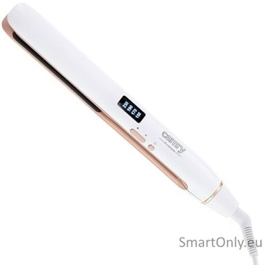 Camry Professional Hair Straightener CR 2322 Warranty 24 month(s) Ceramic heating system Temperature (min) 150 °C Temperature (max) 230 °C 50 W White Camry Professional Hair Straightener CR 2322 Warranty 24 month(s) Ceramic heating system Temperature (min) 150 °C Temperature (max) 230 °C 50 W White