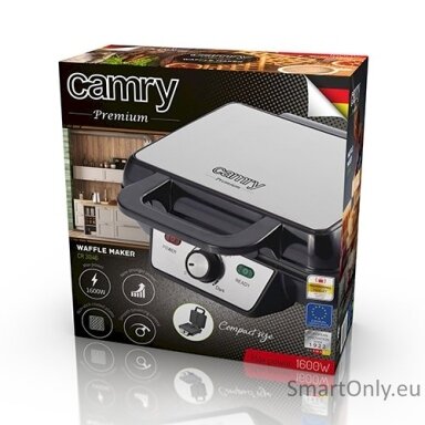Camry Waffle Maker CR 3046 1600 W Number of pastry 2 Belgium Black/Stainless Steel Camry Waffle Maker CR 3046 1600 W Number of pastry 2 Belgium Black/Stainless Steel