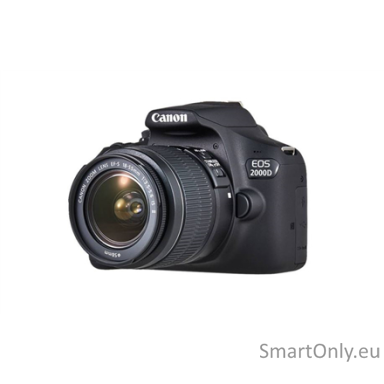 Canon | EOS | 2000D 18-55 III EU26 | SLR Camera Kit | Megapixel 24.1 MP | ISO sensitivity (max) 12800 | Display diagonal 3.0 " | Wi-Fi | Video recording | APS-C | Black