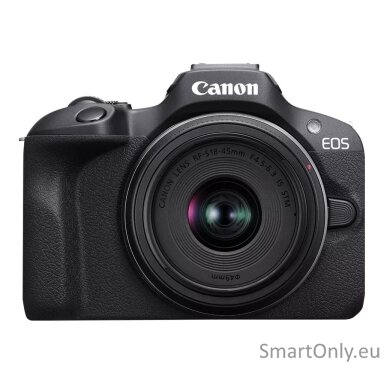 Canon | EOS R100 Mirrorless Camera + RF-S 18-45mm F4.5-6.3 IS STM Lens | 6052C013 | Megapixel 24.1 MP | ISO sensitivity (max) 12800 | Display diagonal 3.0 " | Wi-Fi | Automatic, manual | CMOS | Black