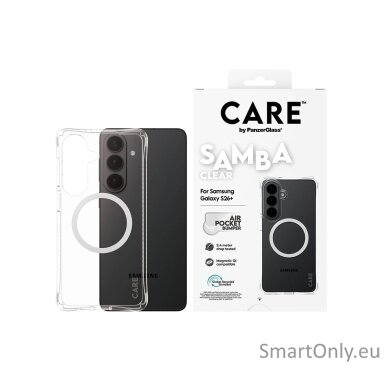 CARE by PanzerGlass Samba Case Transparent w. White Qi Samsung New Galaxy S26 Plus | PanzerGlass