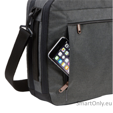 Case Logic | Era Hybrid Briefcase | Fits up to size 15.6 " | Messenger - Briefcase/Backpack | Shoulder strap | Obsidian