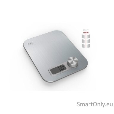 Caso Design kitchen scale Maximum weight (capacity) 5 kg Graduation 1 g Display type Digital Stainless Steel