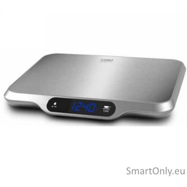 Caso | Kitchen scale | L 15 | Maximum weight (capacity) 15 kg | Graduation 1 g | Display type LCD Display | Stainless steel Caso | Kitchen scale | L 15 | Maximum weight (capacity) 15 kg | Graduation 1 g | Display type LCD Display | Stainless steel