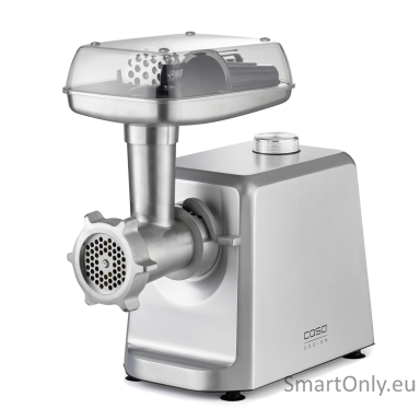 Caso | Meat Mincer | FW 2500 | Stainless Steel | 2500 W | Number of speeds 2 | Throughput (kg/min) 2.5 | 3 stainless steel cutting plates (3 mm, 5 mm and 8 mm), Sausage filler, Cookie attachment with 4 moulds, Stuffer