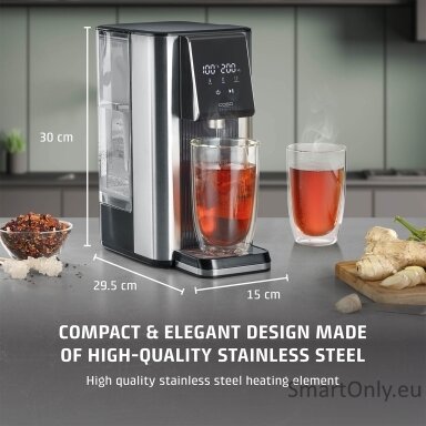 Caso | Turbo hot water dispenser | HW 620 | Water Dispenser | 2600 W | 2.5 L | Plastic/Stainless Steel | Black/Stainless Steel