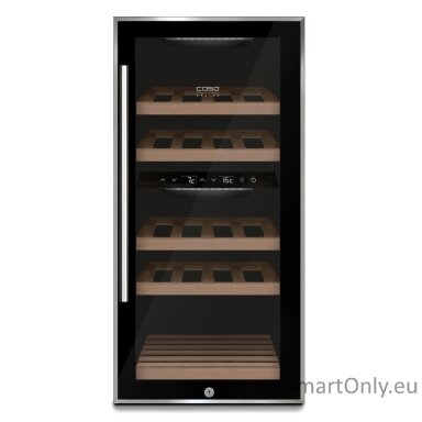 Caso | Wine cooler | WineComfort 24 | Energy efficiency class G | Bottles capacity 24 bottles | Cooling type Compressor technology | Black