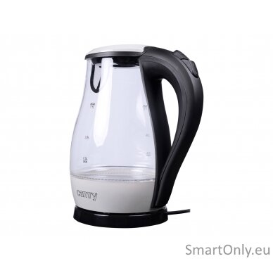 Camry CR 1251 Standard kettle 2000 W 1.7 L Glass 360° rotational base Glass/Black 1