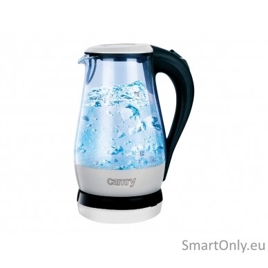 Camry CR 1251 Standard kettle 2000 W 1.7 L Glass 360° rotational base Glass/Black 4