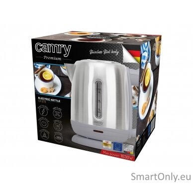 Camry Kettle CR 1278 Standard 1630 W 1.2 L Stainless steel 360° rotational base Stainless steel 3