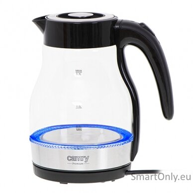 Camry Kettle CR 1300 Electric 2200 W 1.7 L Stainless steel 360° rotational base Black 1