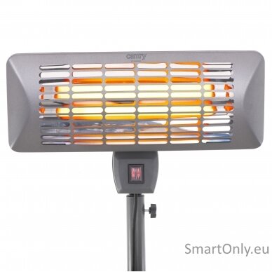 Camry Standing Heater CR 7737 Patio heater, 2000 W, Number of power levels 2, Suitable for rooms up to 14 m², Grey, IP24 2