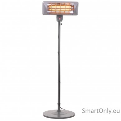Camry Standing Heater CR 7737 Patio heater, 2000 W, Number of power levels 2, Suitable for rooms up to 14 m², Grey, IP24