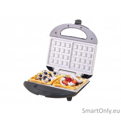 Camry Waffle maker CR 3019 1000 W Number of pastry 2 Belgium Black 4