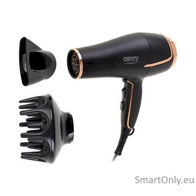 Camry Hair Dryer CR 2255 2200 W, Number of temperature settings 3, Diffuser nozzle, Black 6 Camry Hair Dryer CR 2255 2200 W, Number of temperature settings 3, Diffuser nozzle, Black 6