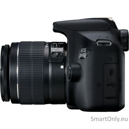 Canon | EOS | 2000D 18-55 IS II EU26 | SLR Camera Kit | Megapixel 24.1 MP | Image stabilizer | ISO sensitivity (max) 12800 | Display diagonal 3.0 " | Wi-Fi | Video recording | APS-C | Black 3