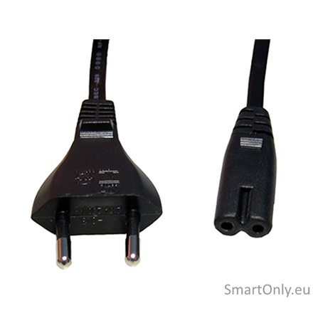 Cablexpert | Power cord (C7), VDE approved | Black | CEE 7/16 to C7 Cablexpert | Power cord (C7), VDE approved | Black | CEE 7/16 to C7