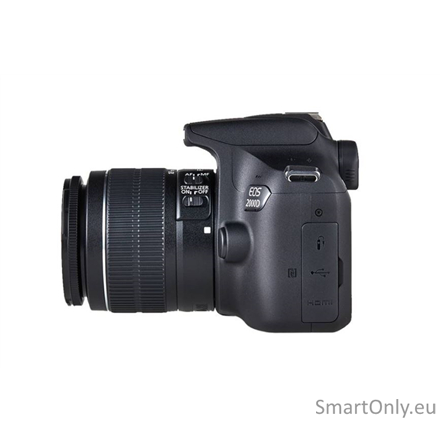 Canon | EOS | 2000D 18-55 III EU26 | SLR Camera Kit | Megapixel 24.1 MP | ISO sensitivity (max) 12800 | Display diagonal 3.0 " | Wi-Fi | Video recording | APS-C | Black