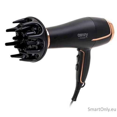 Camry Hair Dryer CR 2255 2200 W, Number of temperature settings 3, Diffuser nozzle, Black 3 Camry Hair Dryer CR 2255 2200 W, Number of temperature settings 3, Diffuser nozzle, Black 3