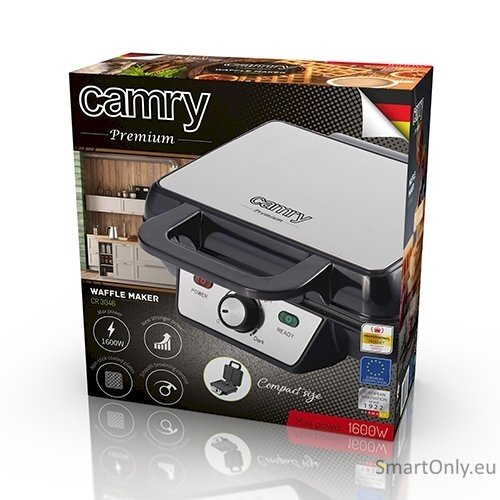 Camry Waffle Maker CR 3046 1600 W Number of pastry 2 Belgium Black/Stainless Steel 1 Camry Waffle Maker CR 3046 1600 W Number of pastry 2 Belgium Black/Stainless Steel 1