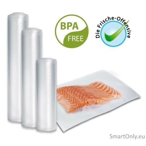 Caso Foil set 2 for vacuuming + Sous Vide Cooking 01236 Dimensions (W x L) 30 x 40 cm, 20 x 600 cm, 28 x 600 cm, 30 x 600 cm 1 Caso Foil set 2 for vacuuming + Sous Vide Cooking 01236 Dimensions (W x L) 30 x 40 cm, 20 x 600 cm, 28 x 600 cm, 30 x 600 cm 1