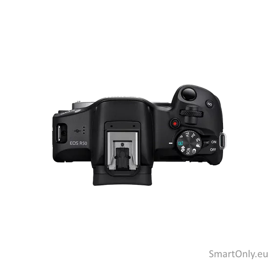 Canon | EOS R50 Mirrorless Camera Body (SIP) | Megapixel 24.2 MP | Image stabilizer | ISO sensitivity (max) 32000 | Display diagonal 2.95 " | Wi-Fi | Video recording | Automatic, manual | CMOS | Black 4