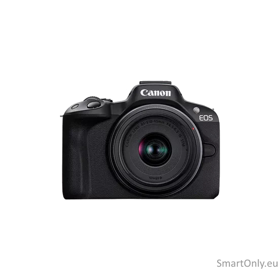 Canon | EOS R50 Mirrorless Camera Body (SIP) | Megapixel 24.2 MP | Image stabilizer | ISO sensitivity (max) 32000 | Display diagonal 2.95 " | Wi-Fi | Video recording | Automatic, manual | CMOS | Black Canon | EOS R50 Mirrorless Camera Body (SIP) | Megapixel 24.2 MP | Image stabilizer | ISO sensitivity (max) 32000 | Display diagonal 2.95 " | Wi-Fi | Video recording | Automatic, manual | CMOS | Black