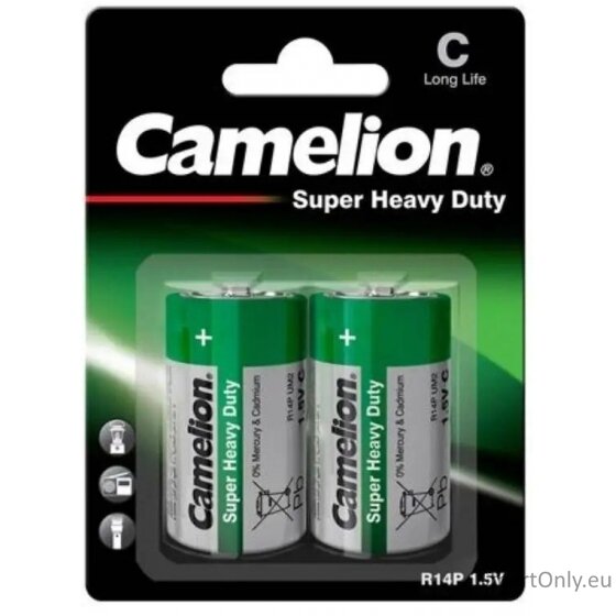 Camelion R14 C Super Heavy Duty baterijos 2 vnt. Camelion R14 C Super Heavy Duty baterijos 2 vnt.