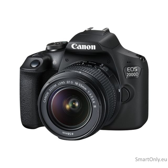 Canon | EOS | 2000D 18-55 III EU26 | SLR Camera Kit | Megapixel 24.1 MP | ISO sensitivity (max) 12800 | Display diagonal 3.0 " | Wi-Fi | Video recording | APS-C | Black 7