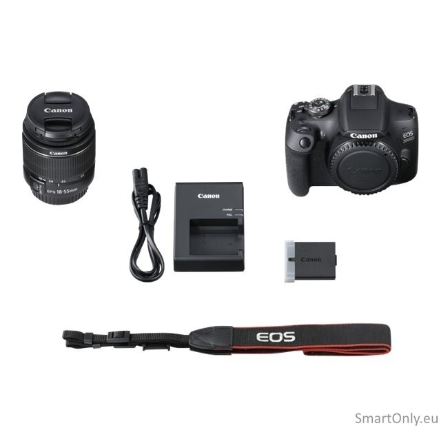 Canon | EOS | 2000D 18-55 III EU26 | SLR Camera Kit | Megapixel 24.1 MP | ISO sensitivity (max) 12800 | Display diagonal 3.0 " | Wi-Fi | Video recording | APS-C | Black 9 Canon | EOS | 2000D 18-55 III EU26 | SLR Camera Kit | Megapixel 24.1 MP | ISO sensitivity (max) 12800 | Display diagonal 3.0 " | Wi-Fi | Video recording | APS-C | Black 9