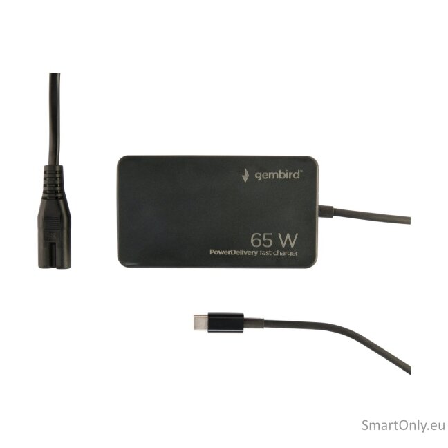 Cablexpert 65 W PowerDelivery GaN USB Type-C Fast Charger | NPA-AC-PDQC65-01 4 Cablexpert 65 W PowerDelivery GaN USB Type-C Fast Charger | NPA-AC-PDQC65-01 4