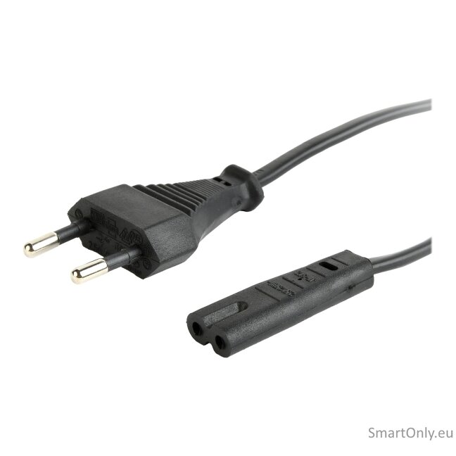 Cablexpert | Power cord (C7), VDE approved | Black | CEE 7/16 to C7 4
