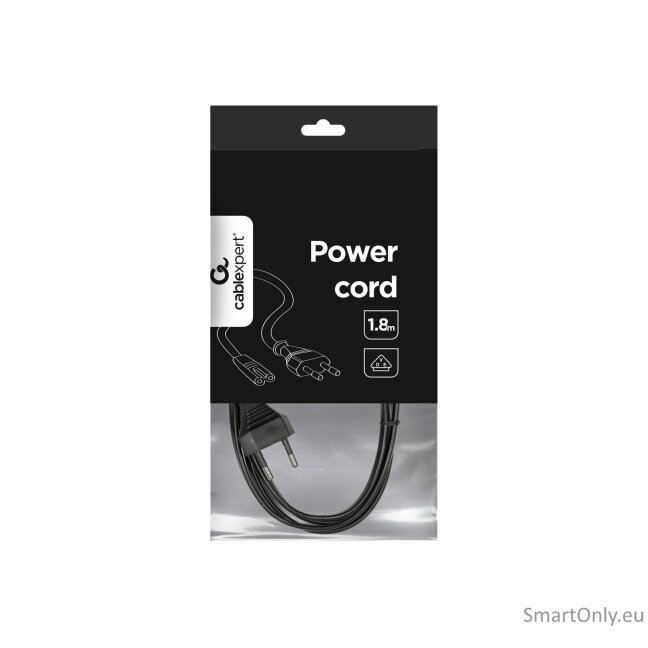 Cablexpert | Power cord (C7), VDE approved | Black | CEE 7/16 to C7 5 Cablexpert | Power cord (C7), VDE approved | Black | CEE 7/16 to C7 5