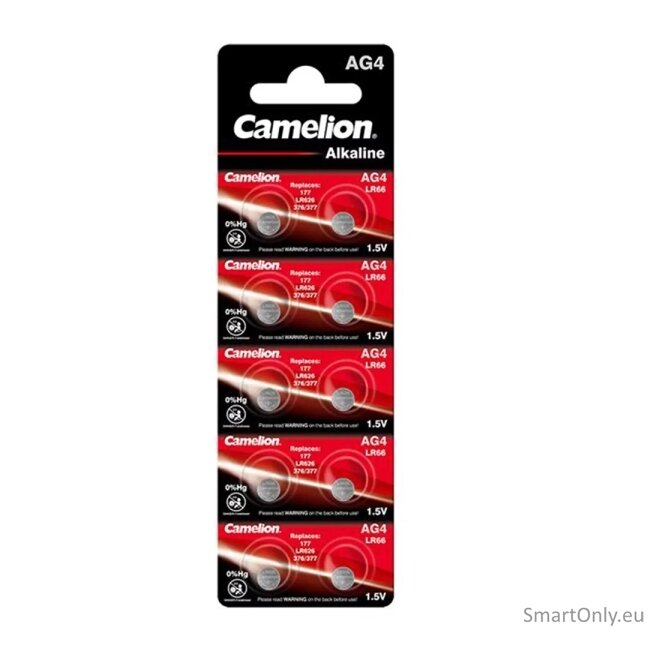 Camelion AG4/LR626/377/177 šarminės baterijos 10 vnt. Camelion AG4/LR626/377/177 šarminės baterijos 10 vnt.