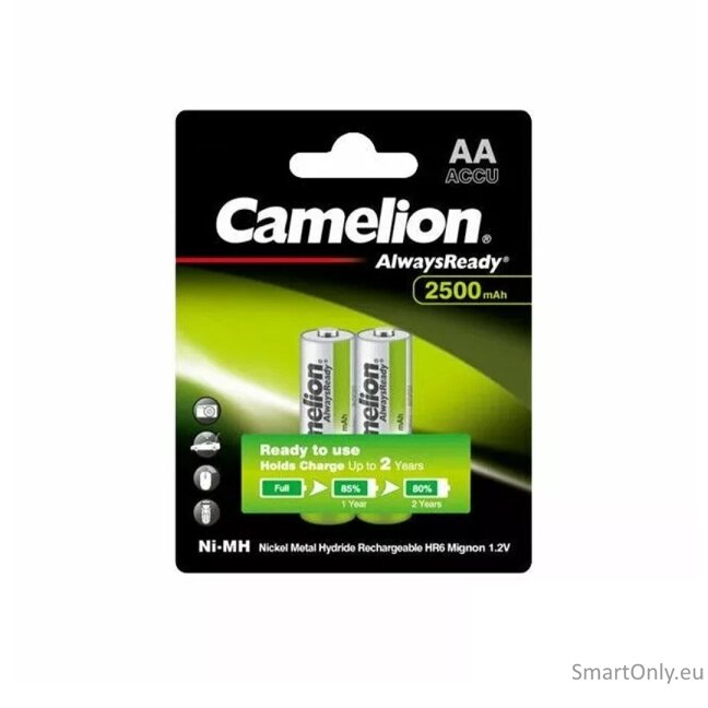 Camelion R2U HR6 AA 2500mAh įkraunamos baterijos, 2 vnt. Camelion R2U HR6 AA 2500mAh įkraunamos baterijos, 2 vnt.