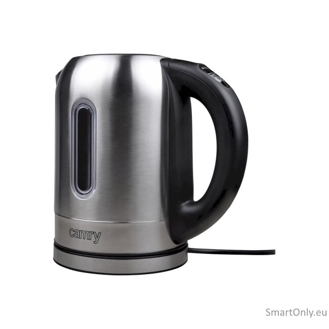 Camry Kettle CR 1253 With electronic control 2200 W 1.7 L Stainless steel 360° rotational base Stainless steel 1