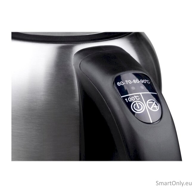Camry Kettle CR 1253 With electronic control 2200 W 1.7 L Stainless steel 360° rotational base Stainless steel 11