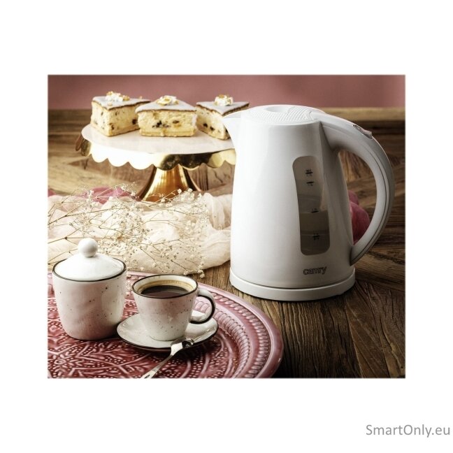 Camry | Kettle | CR 1255 | Standard | 2200 W | 1.7 L | Plastic | 360° rotational base | White 5 Camry | Kettle | CR 1255 | Standard | 2200 W | 1.7 L | Plastic | 360° rotational base | White 5
