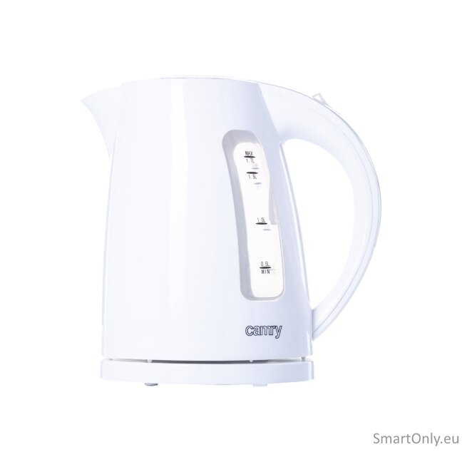 Camry | Kettle | CR 1255 | Standard | 2200 W | 1.7 L | Plastic | 360° rotational base | White 2