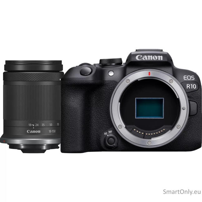Canon | D.CAM EOS R10 RF-S 18-150 IS STM EU26 | Megapixel 24.2 MP | Image stabilizer | ISO sensitivity (max) 32000 | Wi-Fi | Video recording | Manual | CMOS | Black Canon | D.CAM EOS R10 RF-S 18-150 IS STM EU26 | Megapixel 24.2 MP | Image stabilizer | ISO sensitivity (max) 32000 | Wi-Fi | Video recording | Manual | CMOS | Black
