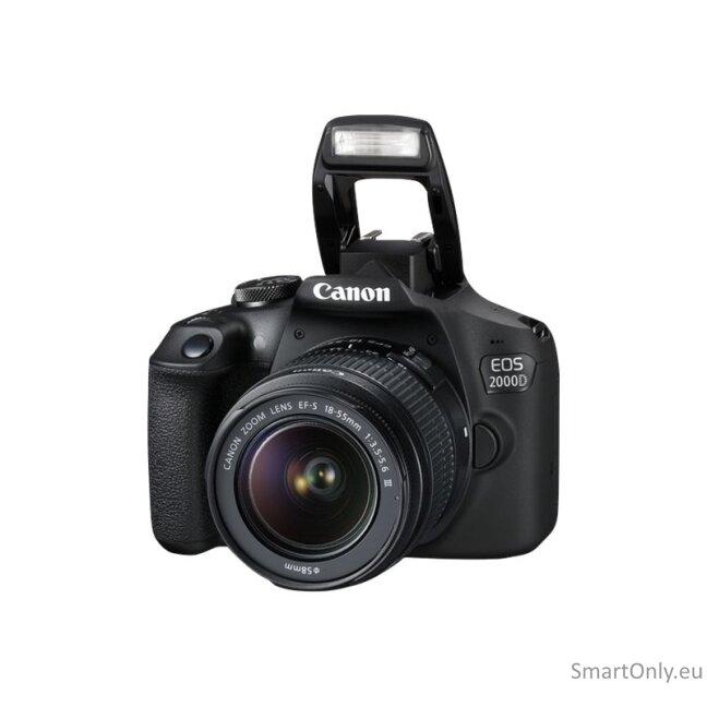Canon | EOS | 2000D 18-55 III EU26 | SLR Camera Kit | Megapixel 24.1 MP | ISO sensitivity (max) 12800 | Display diagonal 3.0 " | Wi-Fi | Video recording | APS-C | Black 4