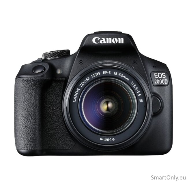 Canon | EOS | 2000D 18-55 III EU26 | SLR Camera Kit | Megapixel 24.1 MP | ISO sensitivity (max) 12800 | Display diagonal 3.0 " | Wi-Fi | Video recording | APS-C | Black 5 Canon | EOS | 2000D 18-55 III EU26 | SLR Camera Kit | Megapixel 24.1 MP | ISO sensitivity (max) 12800 | Display diagonal 3.0 " | Wi-Fi | Video recording | APS-C | Black 5