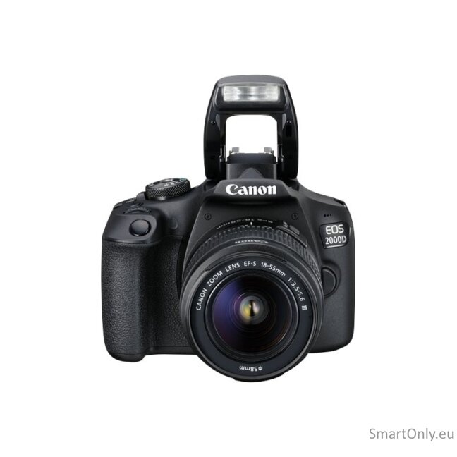 Canon | EOS | 2000D 18-55 III EU26 | SLR Camera Kit | Megapixel 24.1 MP | ISO sensitivity (max) 12800 | Display diagonal 3.0 " | Wi-Fi | Video recording | APS-C | Black 6 Canon | EOS | 2000D 18-55 III EU26 | SLR Camera Kit | Megapixel 24.1 MP | ISO sensitivity (max) 12800 | Display diagonal 3.0 " | Wi-Fi | Video recording | APS-C | Black 6