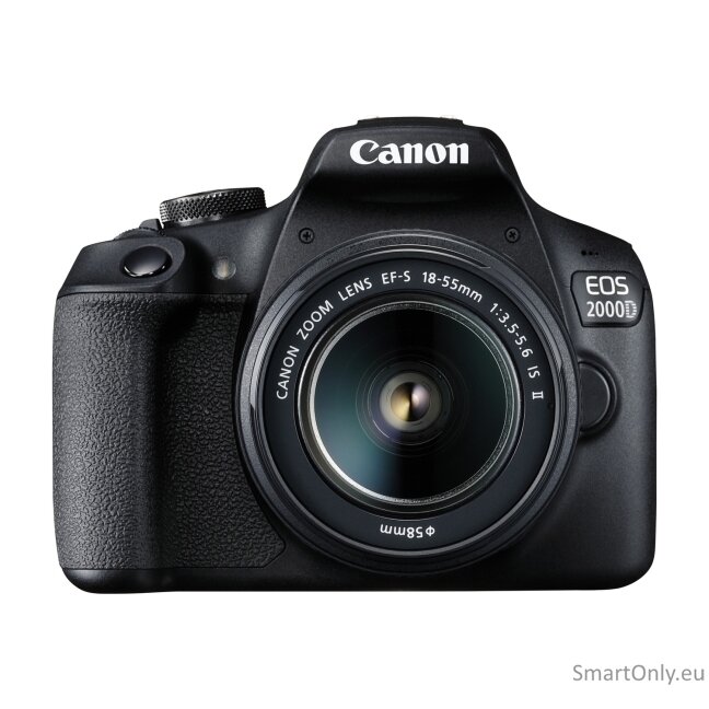 Canon | EOS | 2000D 18-55 IS II EU26 | SLR Camera Kit | Megapixel 24.1 MP | Image stabilizer | ISO sensitivity (max) 12800 | Display diagonal 3.0 " | Wi-Fi | Video recording | APS-C | Black 7 Canon | EOS | 2000D 18-55 IS II EU26 | SLR Camera Kit | Megapixel 24.1 MP | Image stabilizer | ISO sensitivity (max) 12800 | Display diagonal 3.0 " | Wi-Fi | Video recording | APS-C | Black 7