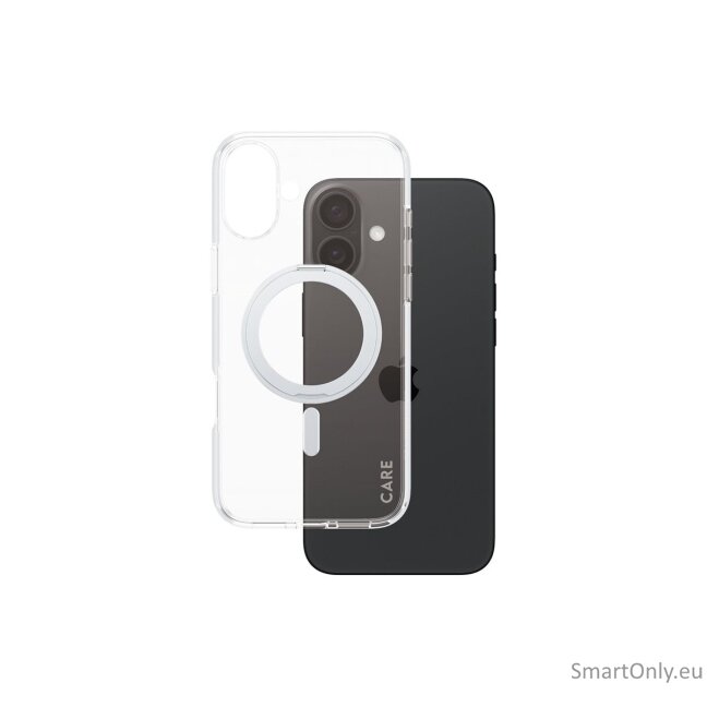 CARE by PanzerGlass Case Feature | Back protection | Apple | iPhone 16 Plus | Recycled plastic | Silver | Kickstand & MagSafe 5