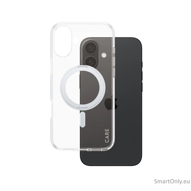 CARE by PanzerGlass Case Feature | Back protection | Apple | iPhone 16 Plus | Recycled plastic | Silver | Kickstand & MagSafe CARE by PanzerGlass Case Feature | Back protection | Apple | iPhone 16 Plus | Recycled plastic | Silver | Kickstand & MagSafe